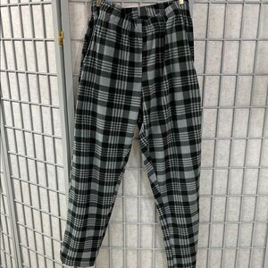 Plaid Black and Grey Men's Flannel Pyjama Pants